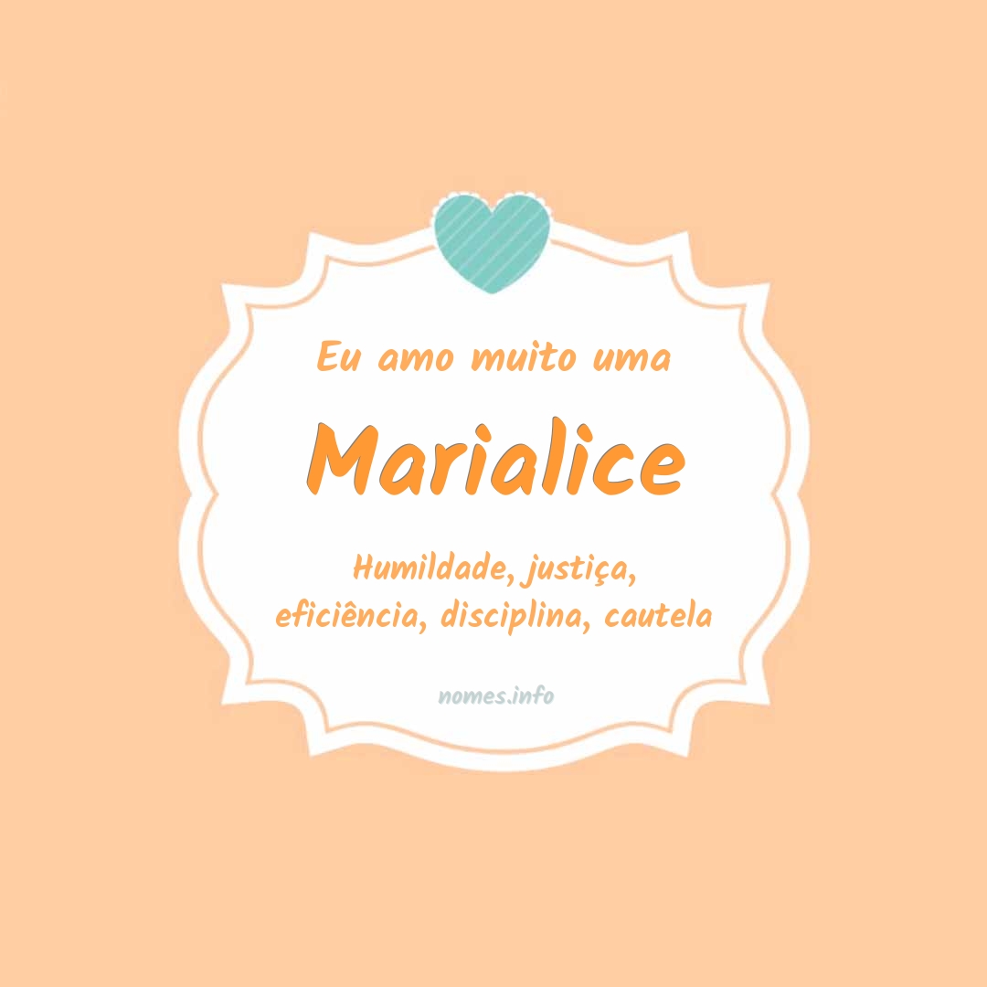Eu amo muito Marialice