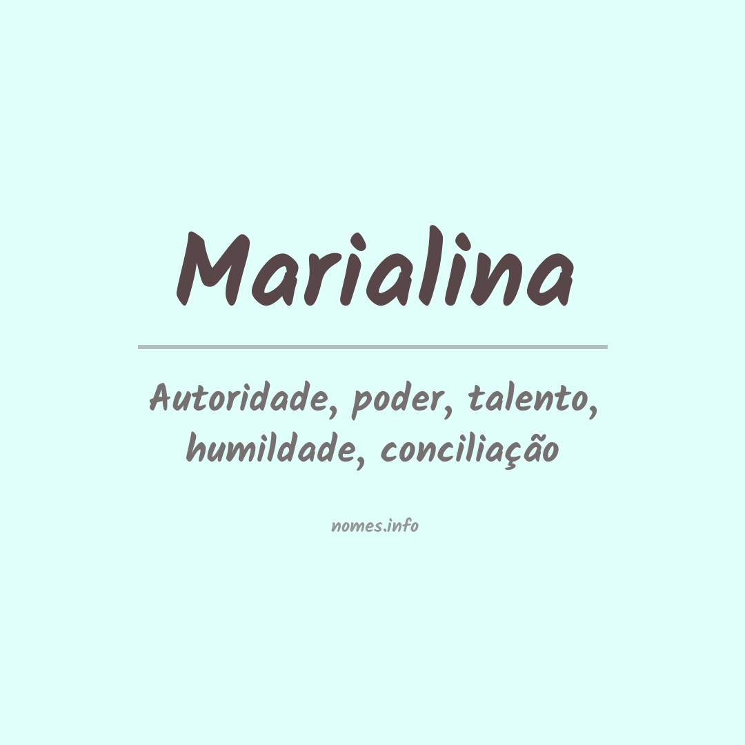 Significado do nome Marialina