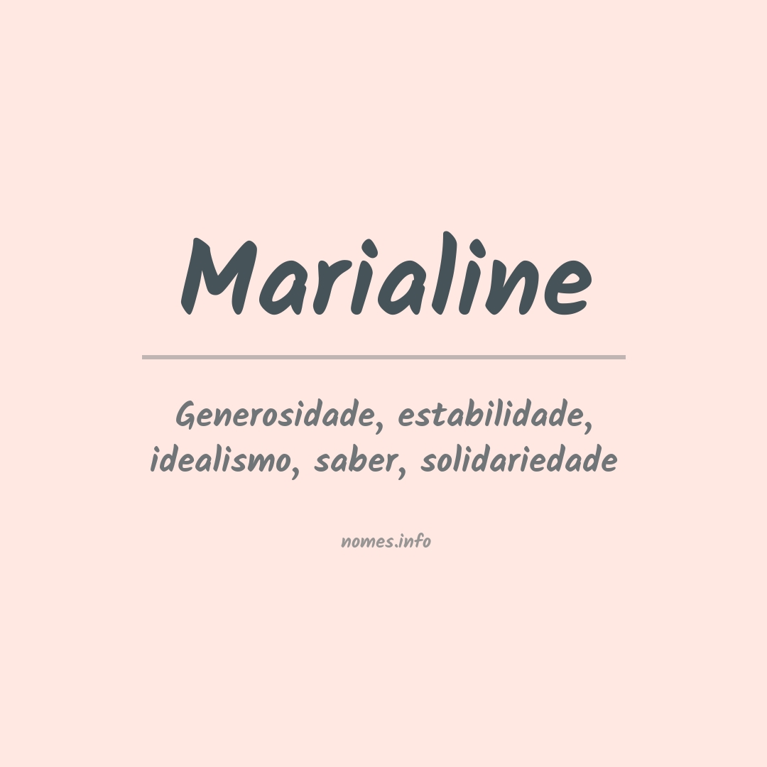 Significado do nome Marialine