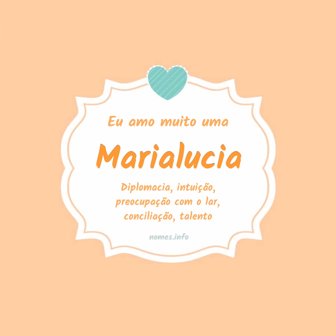 Eu amo muito Marialucia