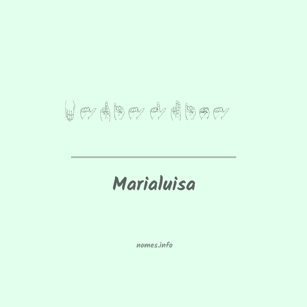 Marialuisa em Libras