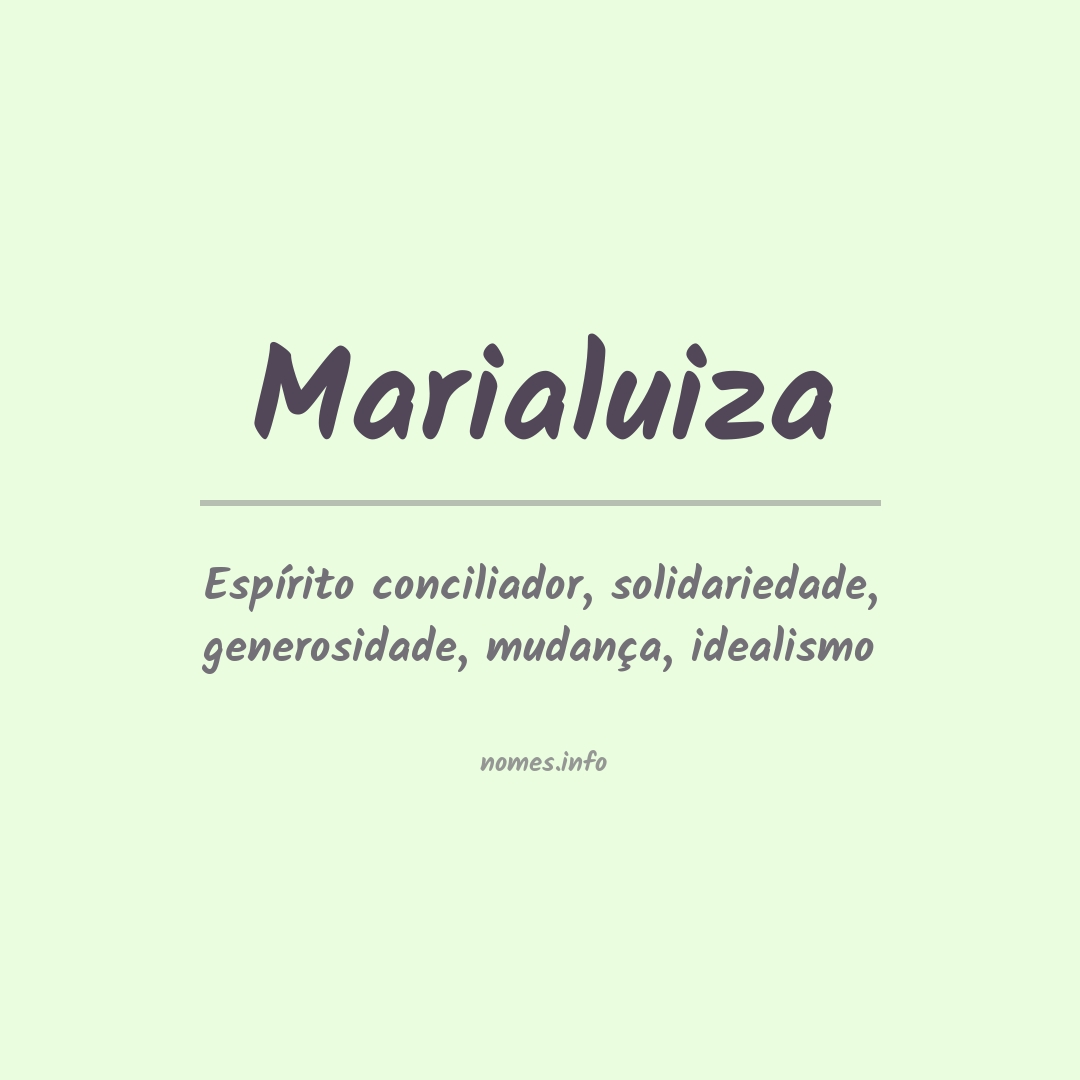 Significado do nome Marialuiza