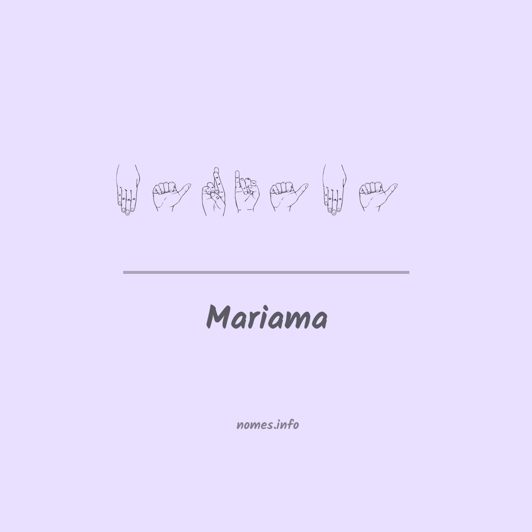 Mariama em Libras