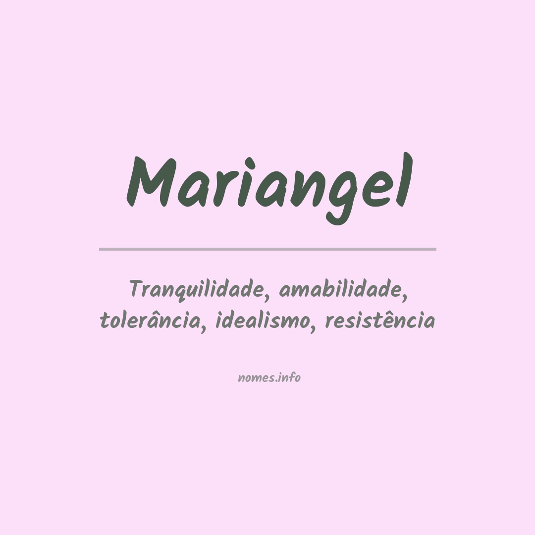 Significado do nome Mariangel