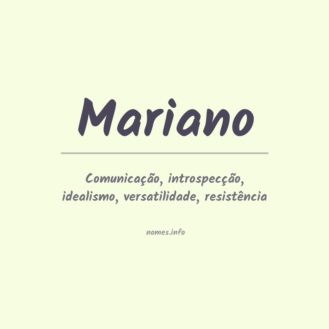 Significado do nome Mariano