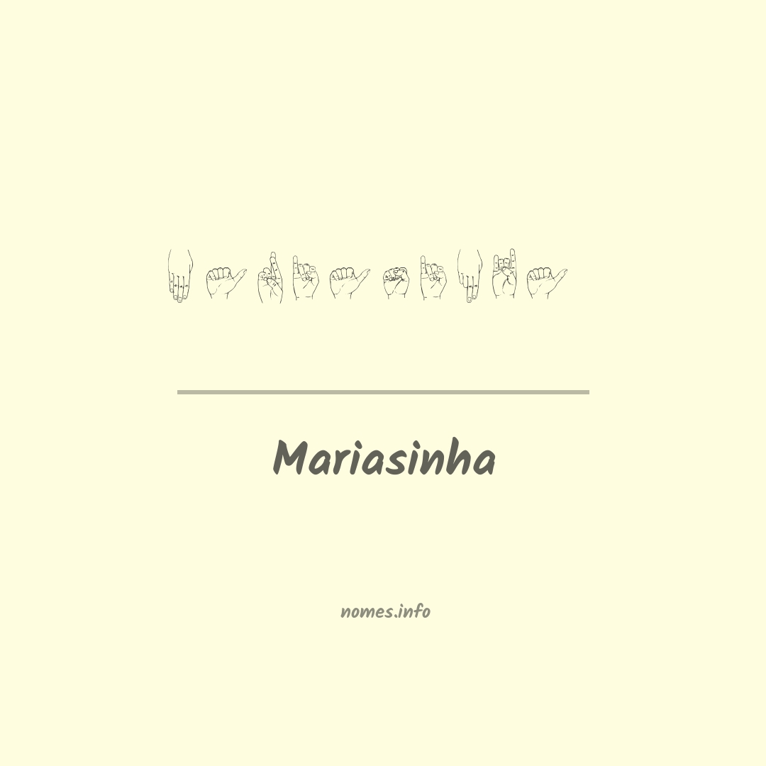 Mariasinha em Libras