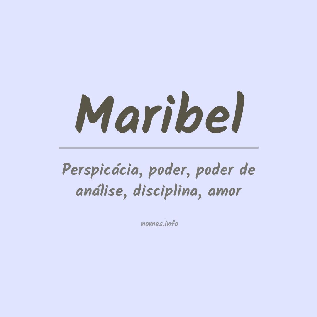 Significado do nome Maribel