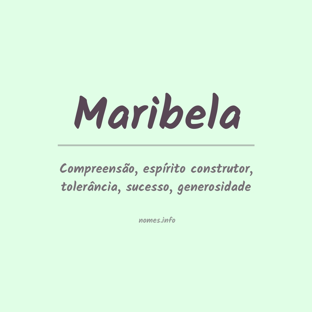 Significado do nome Maribela