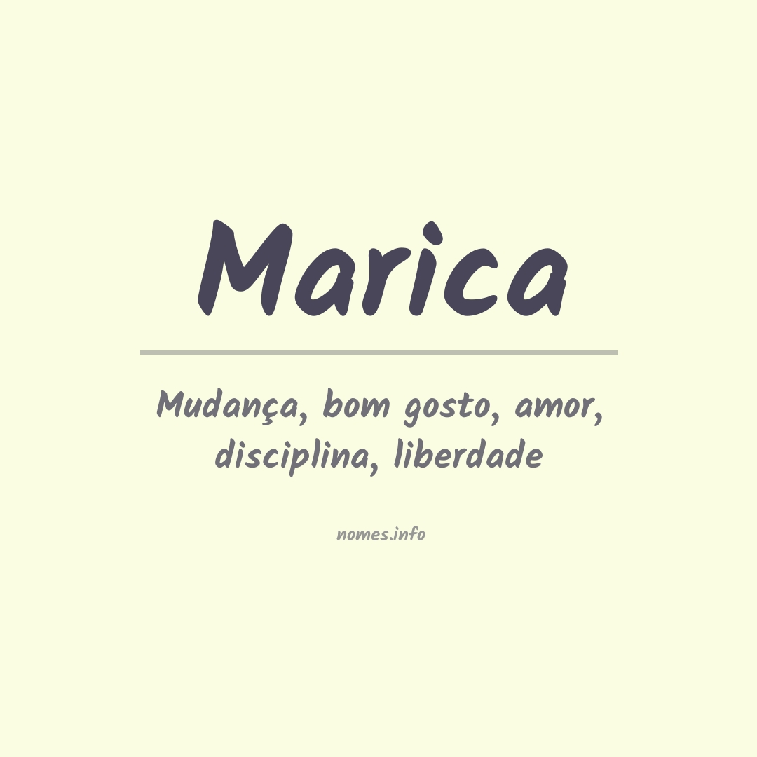 Significado do nome Marica