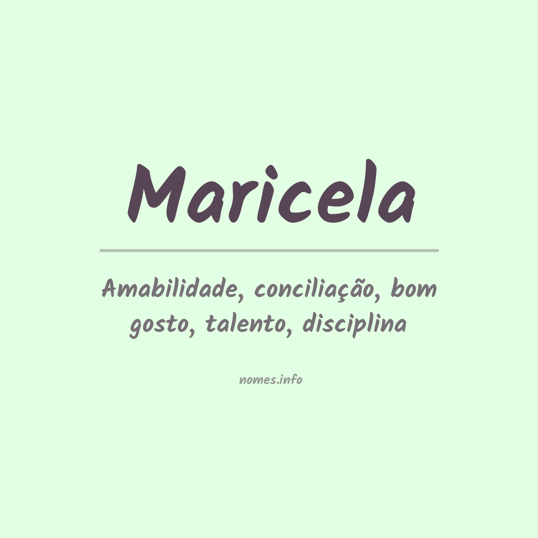 Significado do nome Maricela