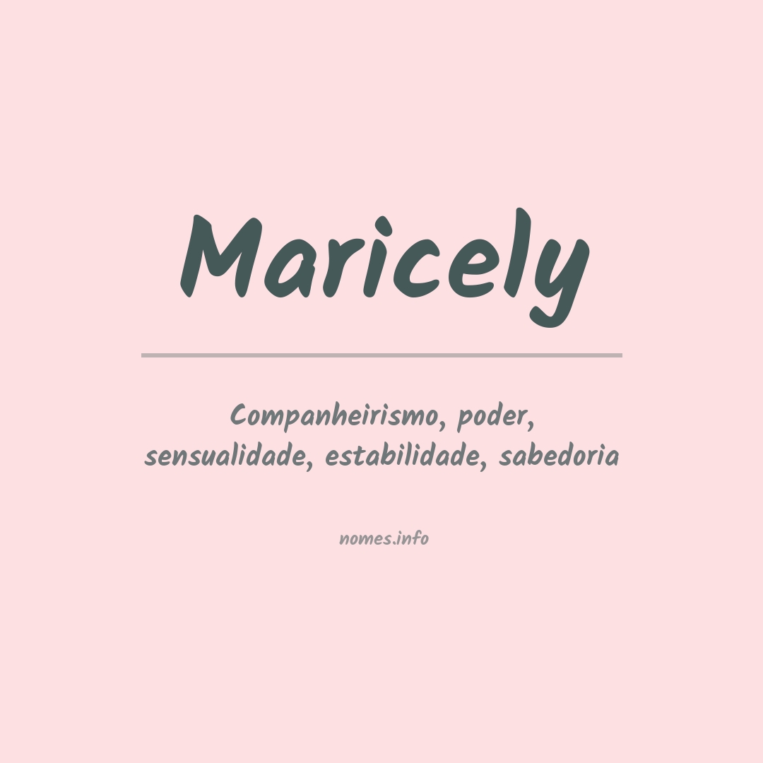 Significado do nome Maricely