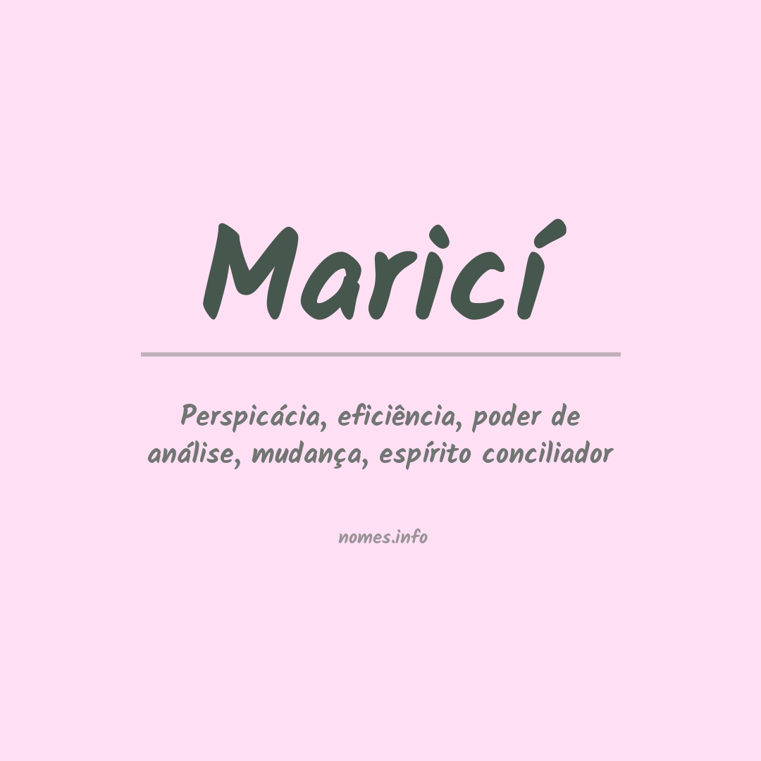 Significado do nome Maricí
