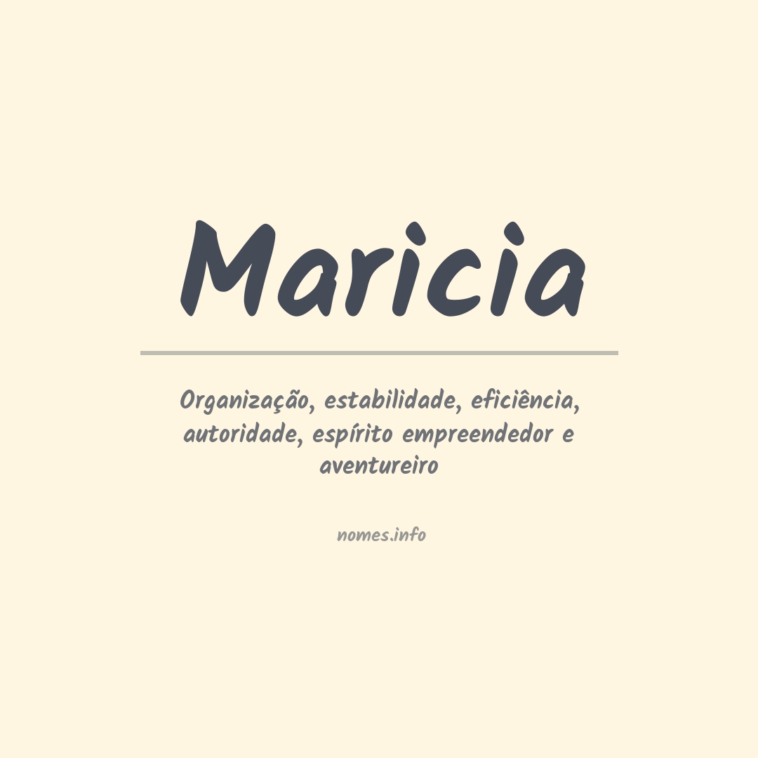 Significado do nome Maricia