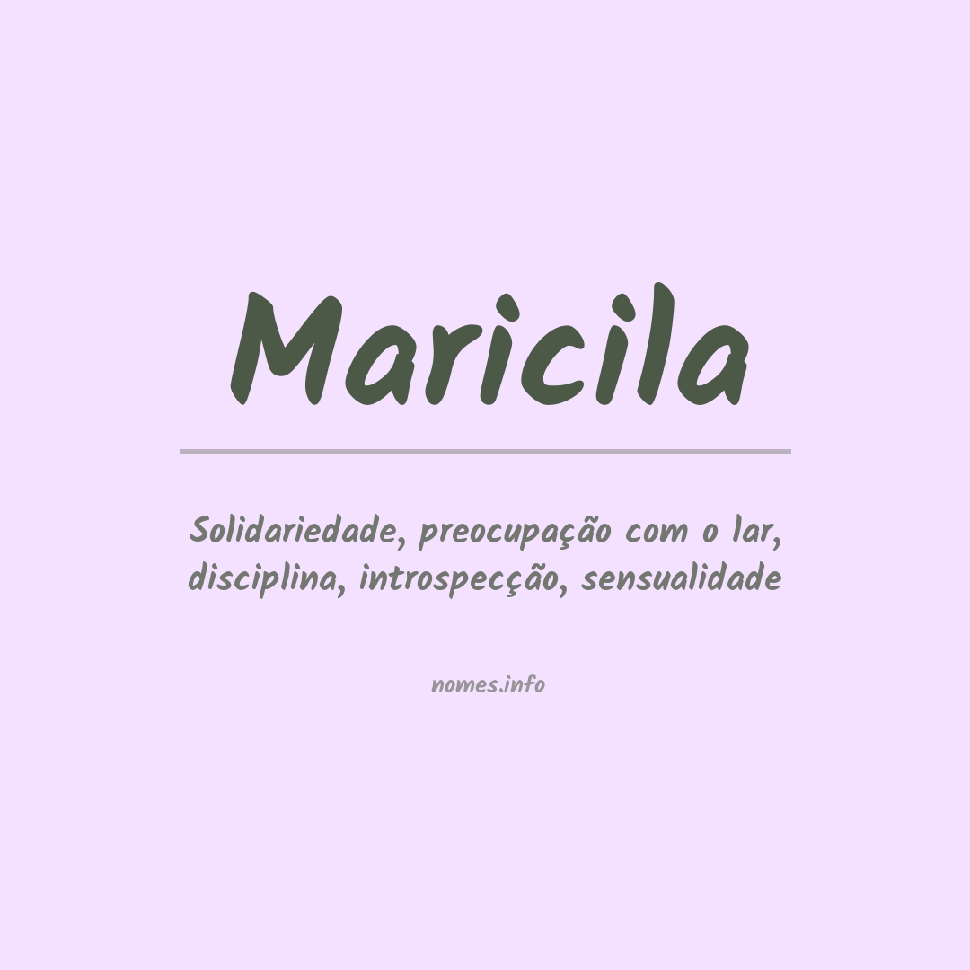 Significado do nome Maricila
