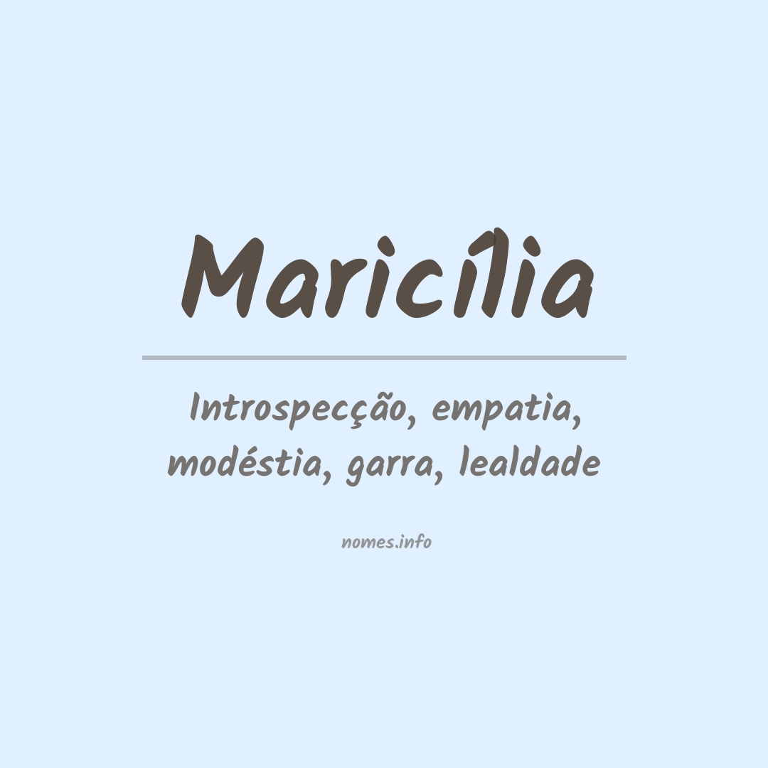 Significado do nome Maricília