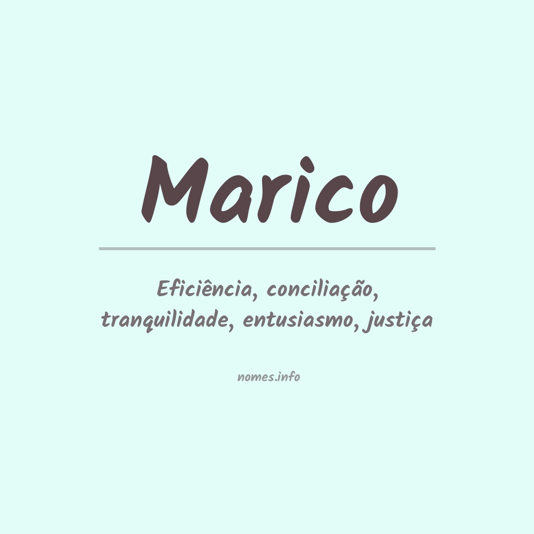 Significado do nome Marico