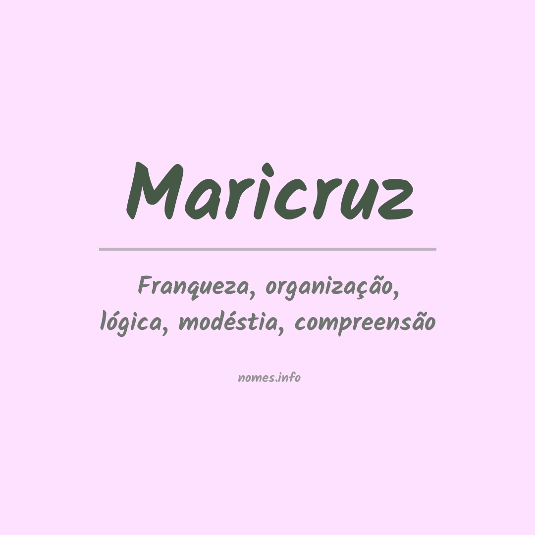 Significado do nome Maricruz