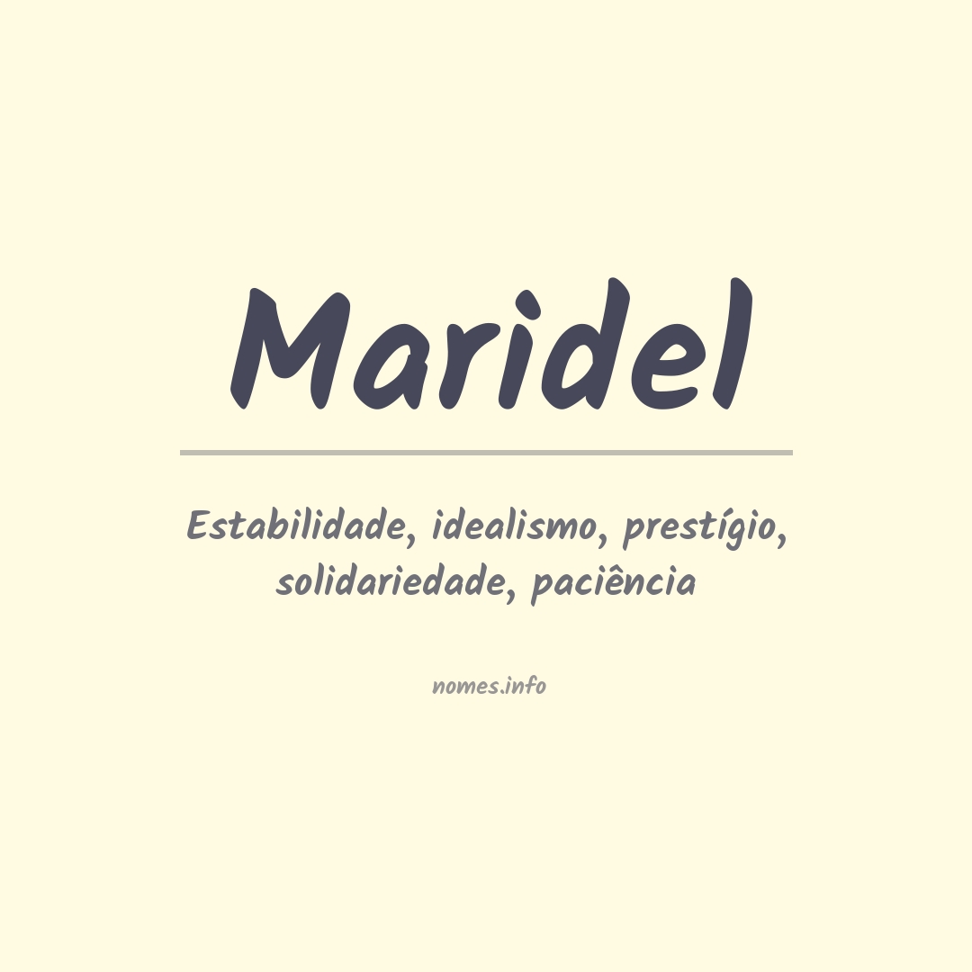 Significado do nome Maridel