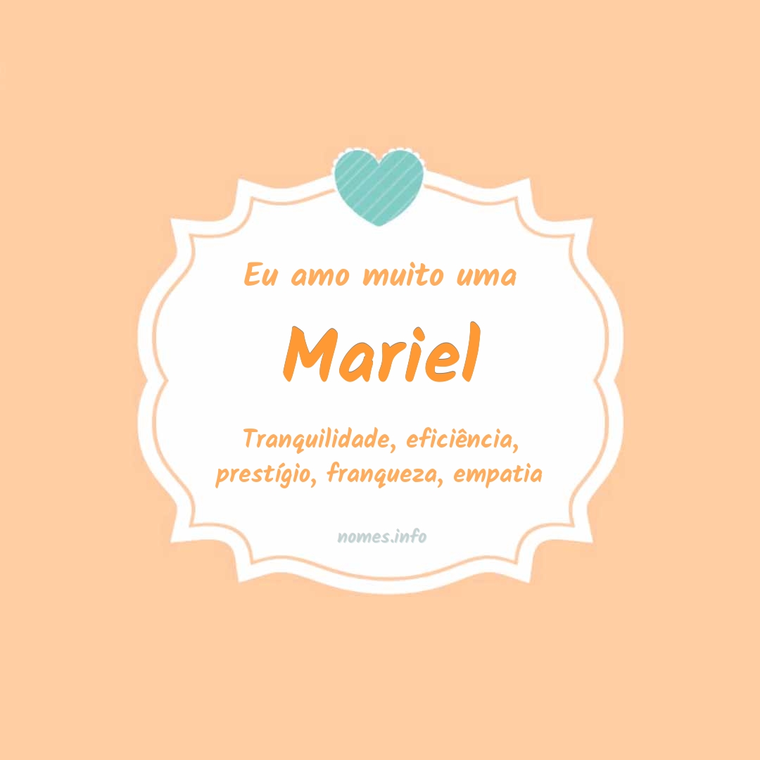 Eu amo muito Mariel