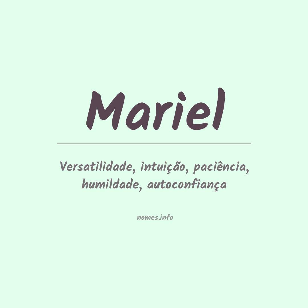 Significado do nome Mariel