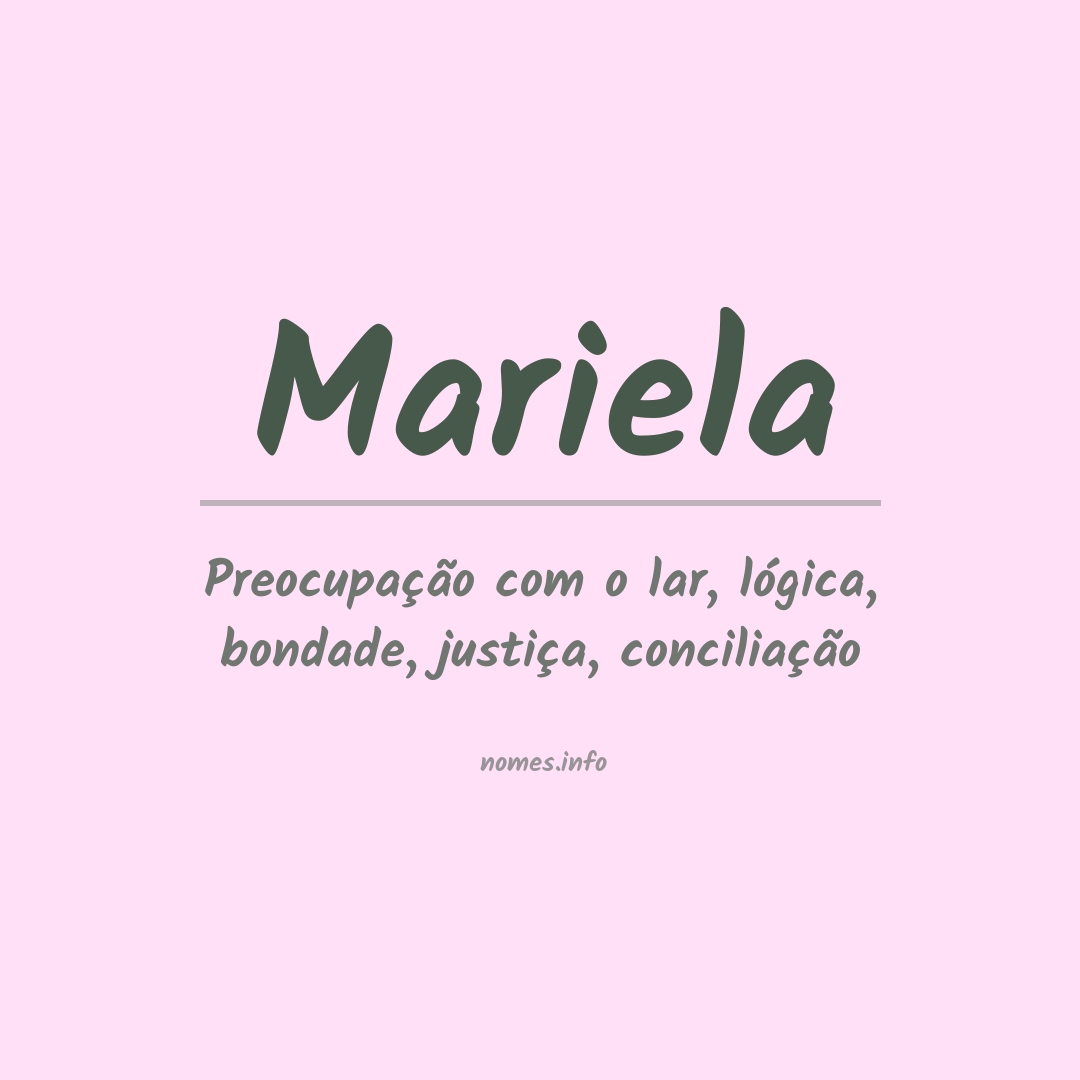 Significado do nome Mariela