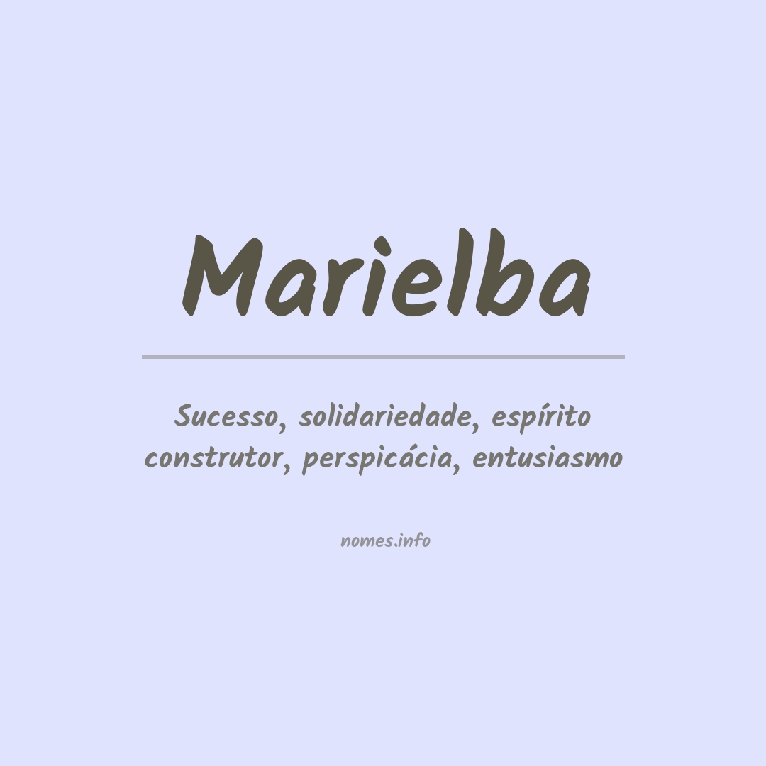 Significado do nome Marielba