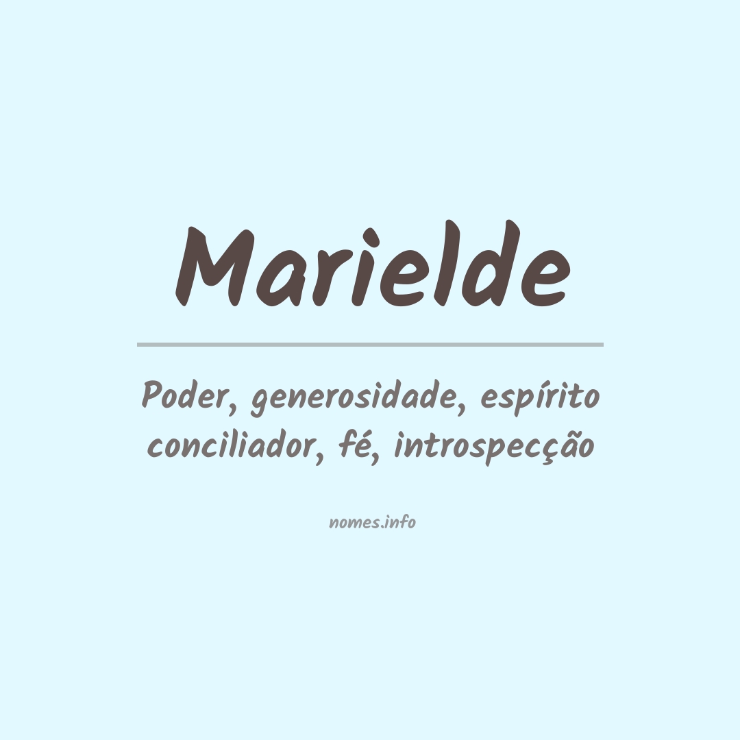 Significado do nome Marielde
