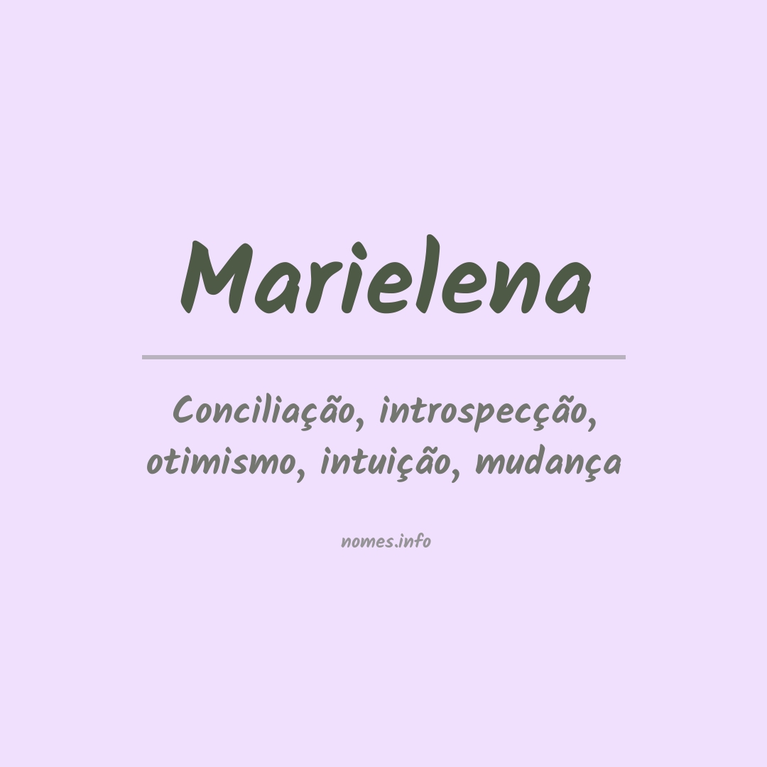 Significado do nome Marielena