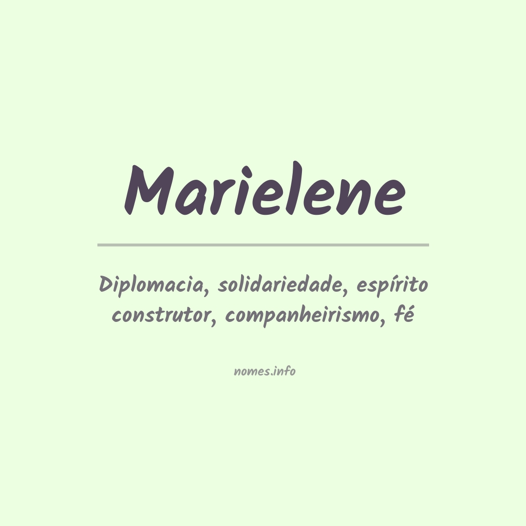 Significado do nome Marielene