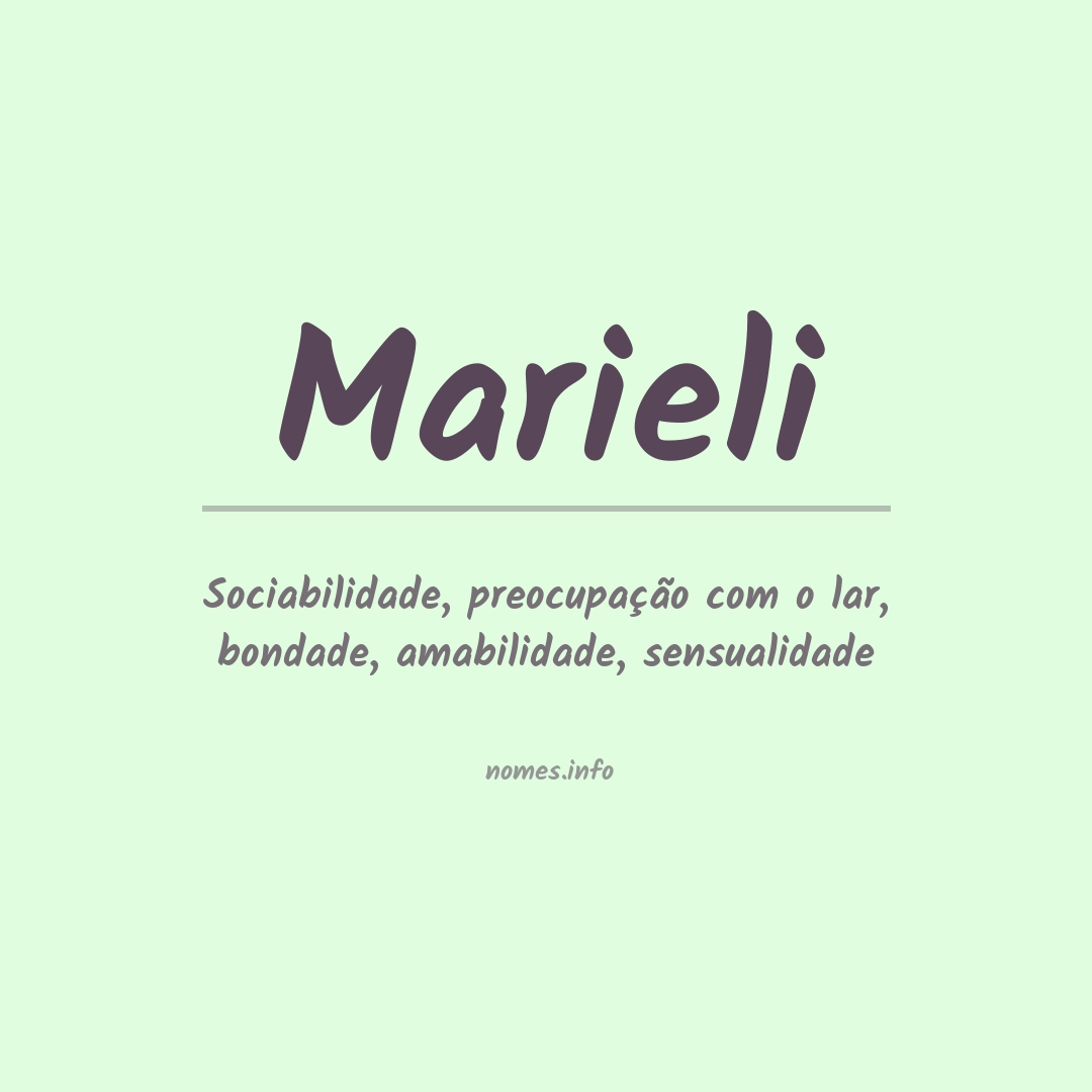 Significado do nome Marieli