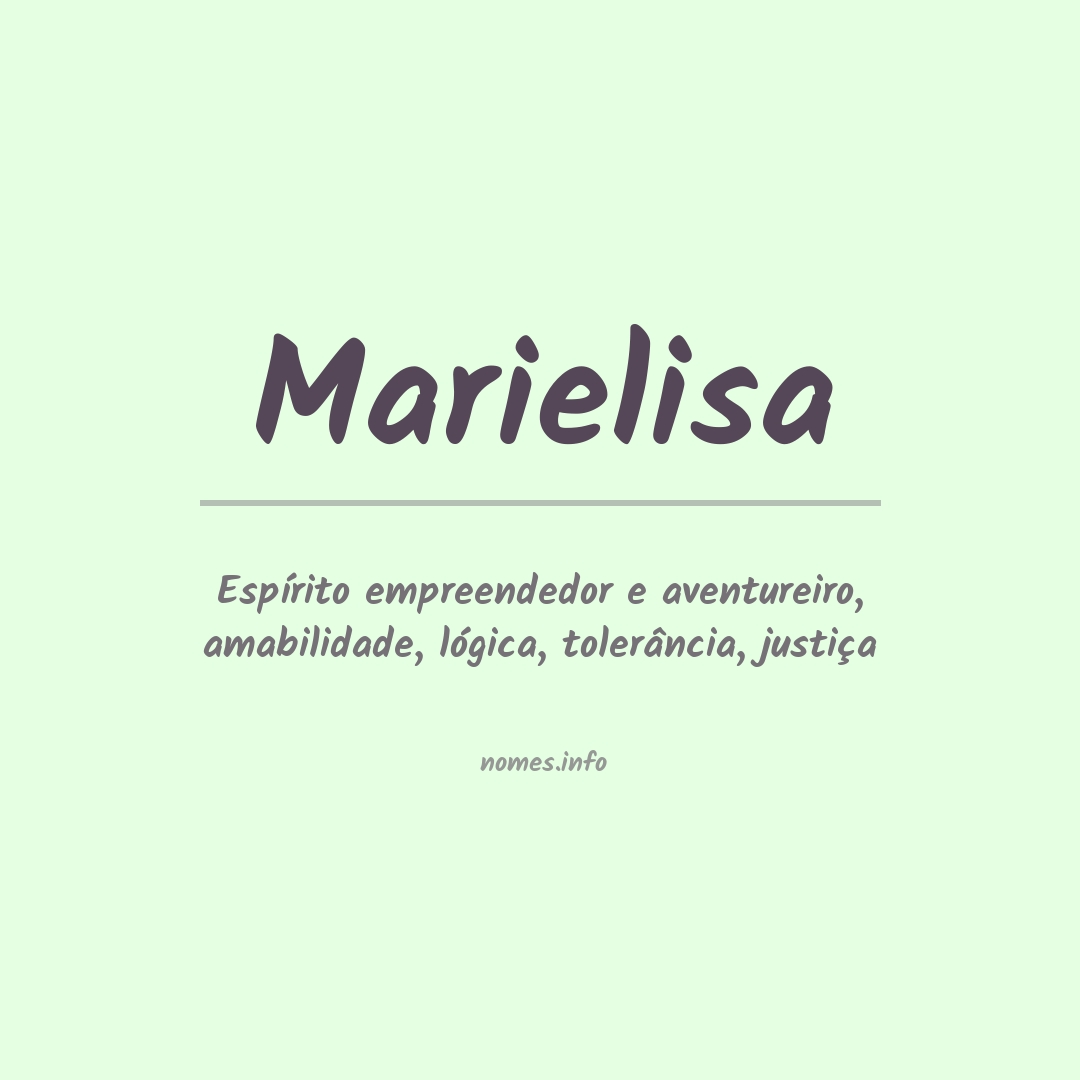 Significado do nome Marielisa