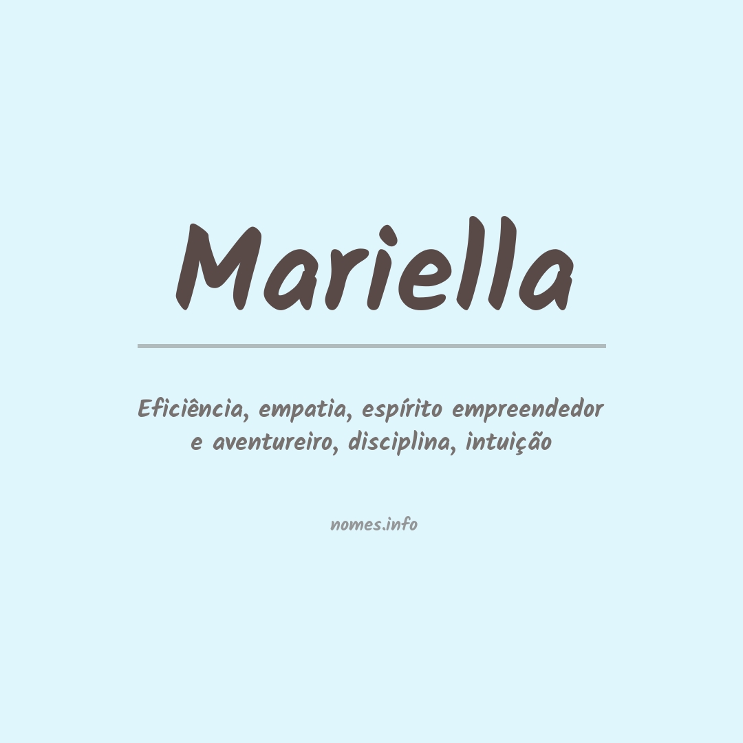 Significado do nome Mariella
