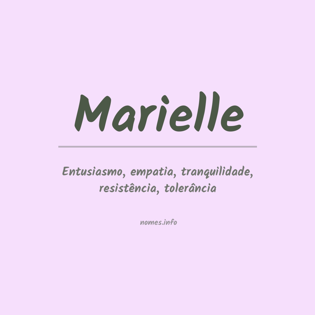 Significado do nome Marielle