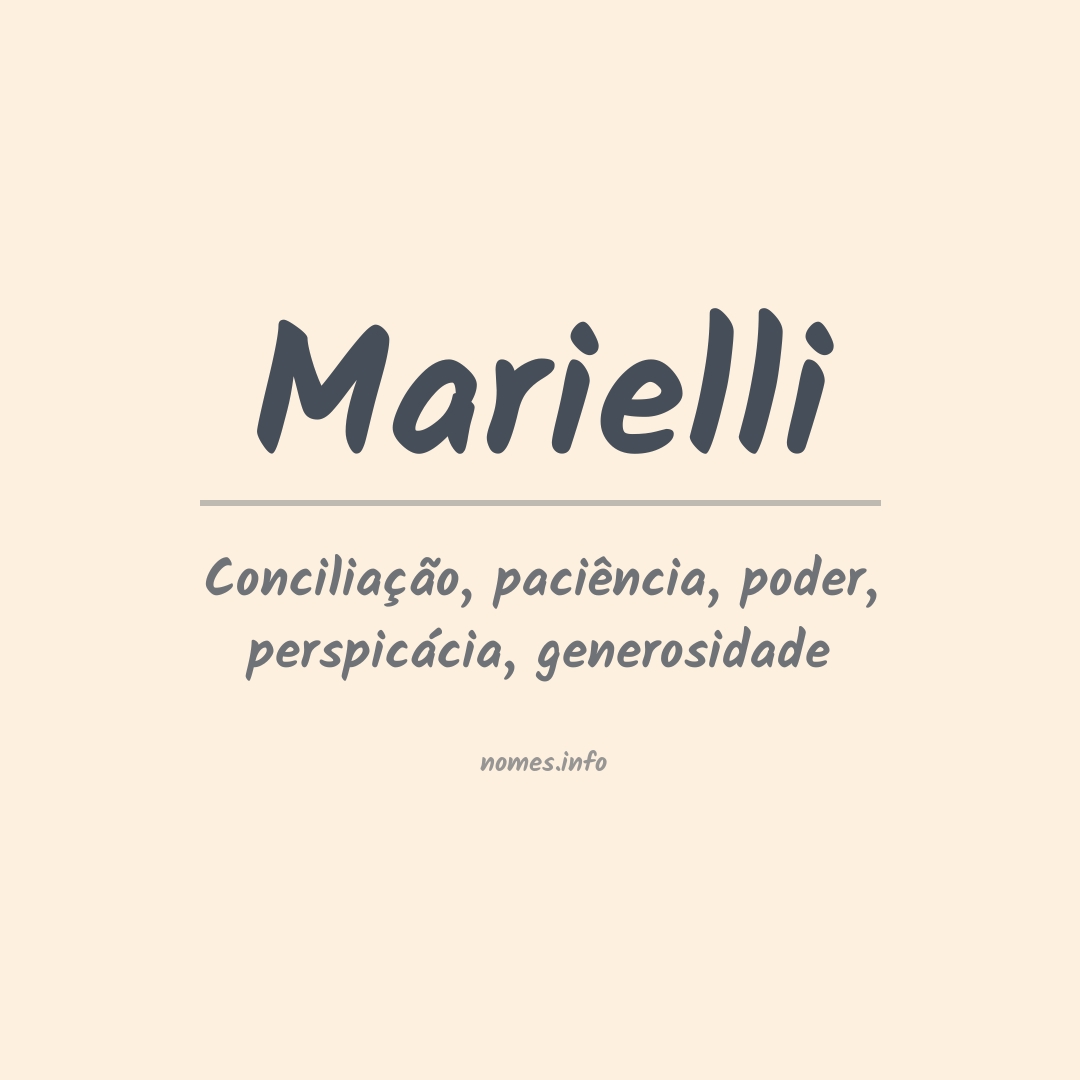 Significado do nome Marielli