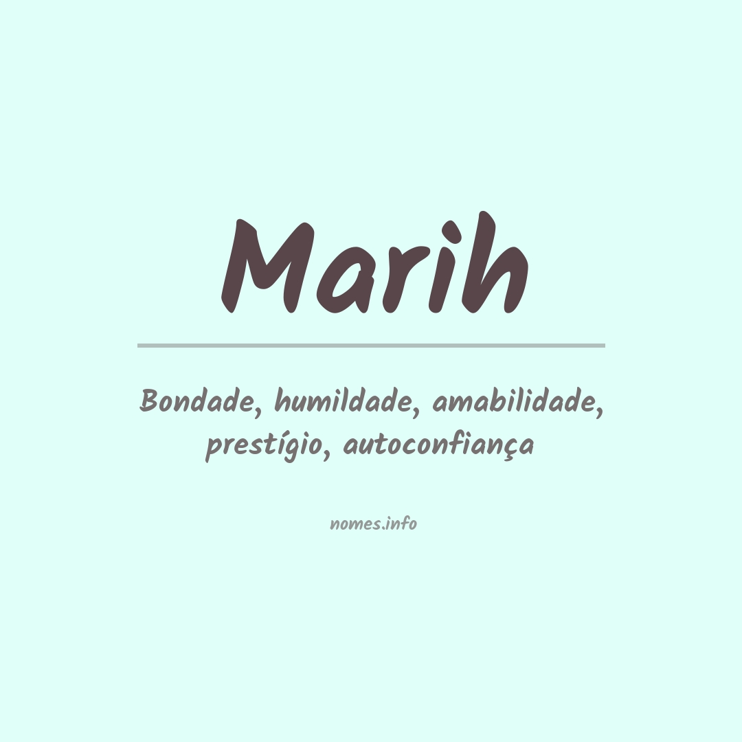 Significado do nome Marih