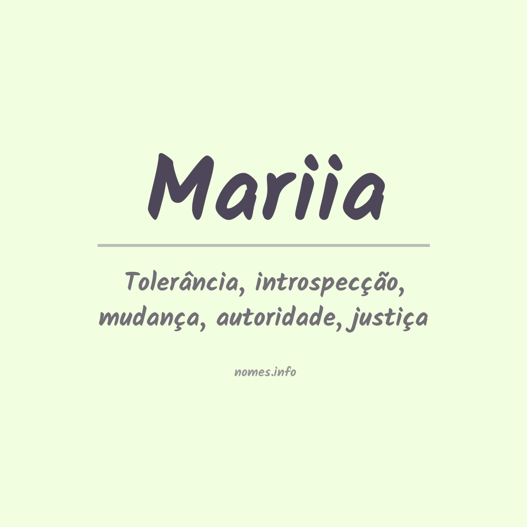 Significado do nome Mariia