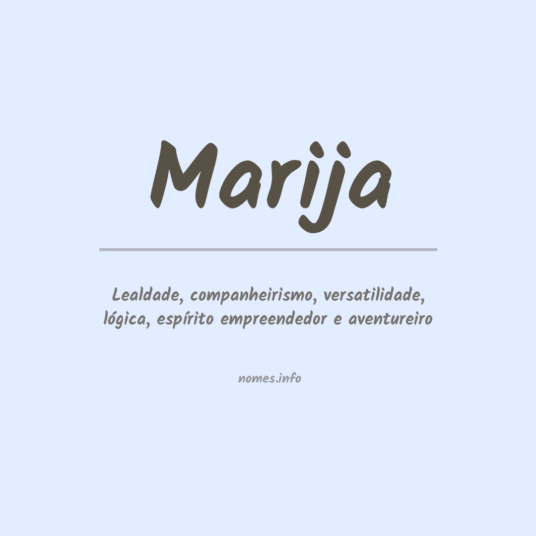 Significado do nome Marija