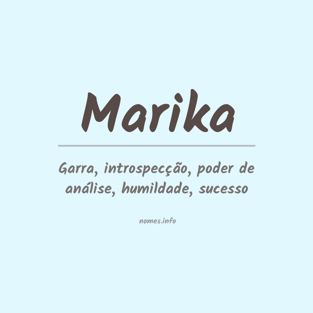 Significado do nome Marika