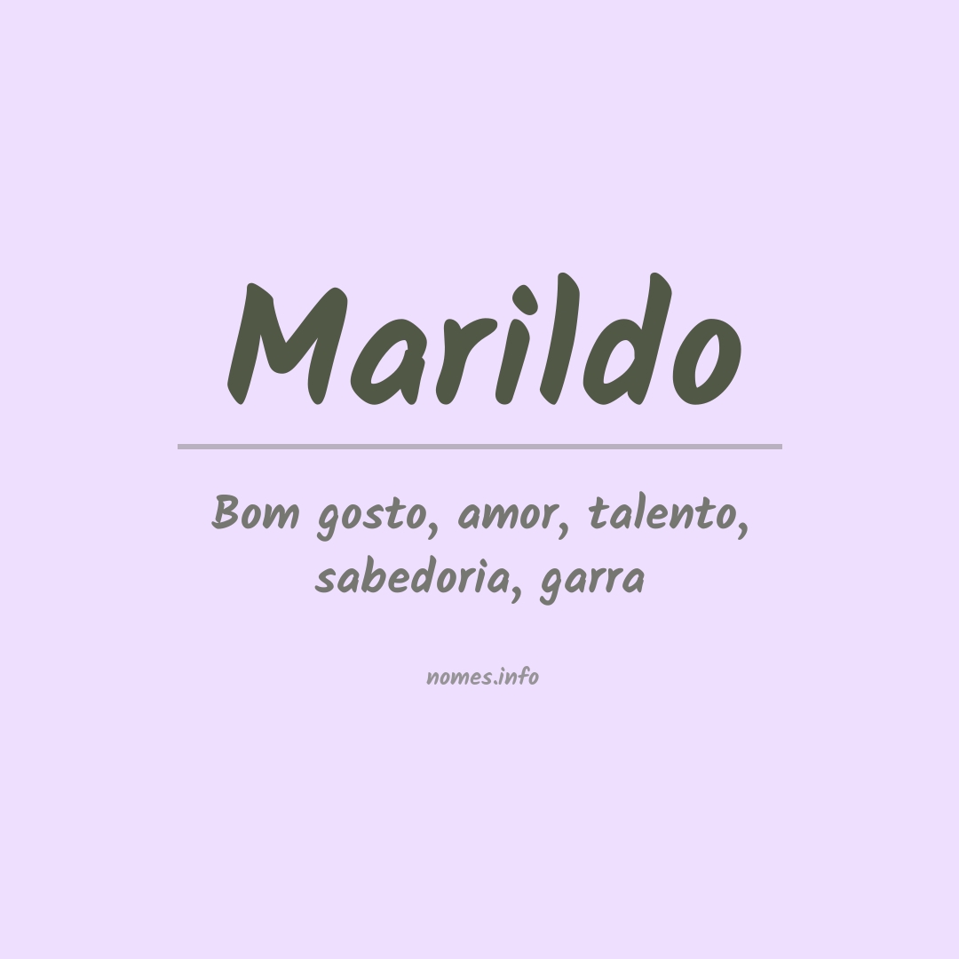 Significado do nome Marildo