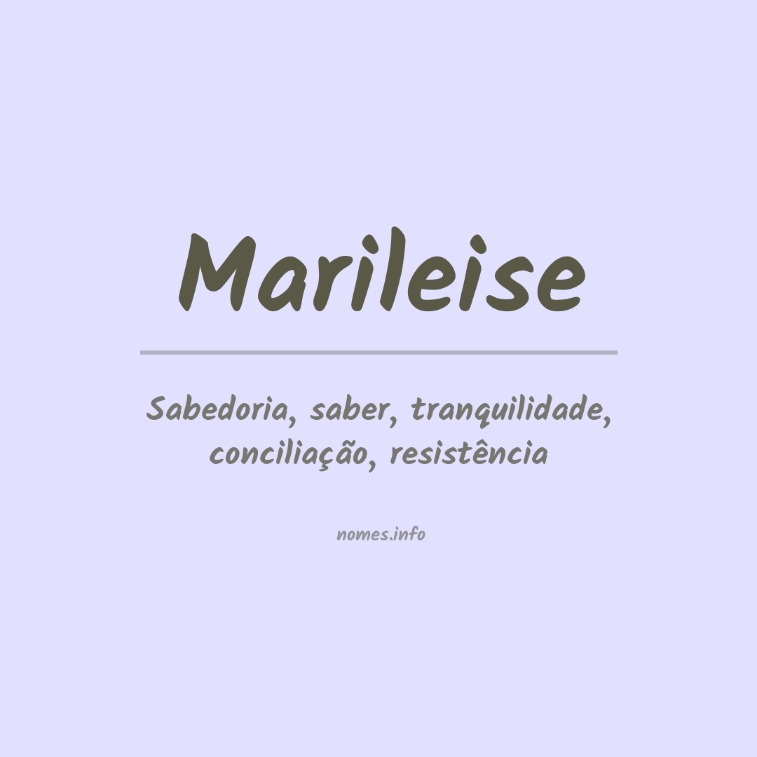 Significado do nome Marileise