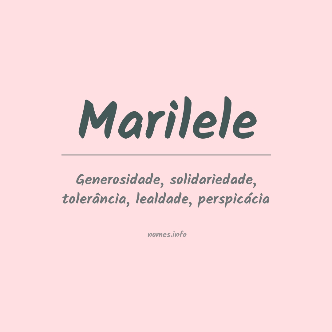 Significado do nome Marilele