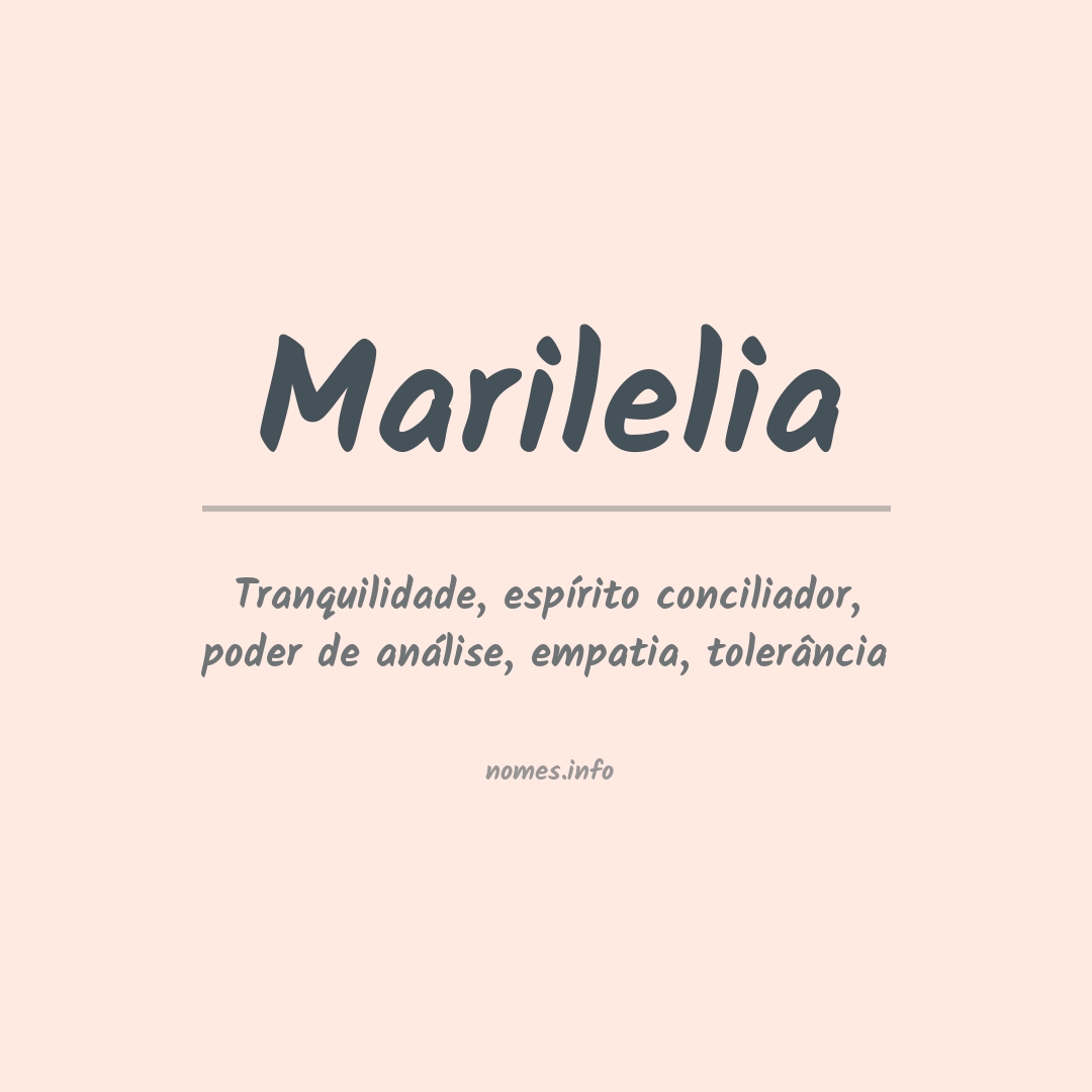Significado do nome Marilelia