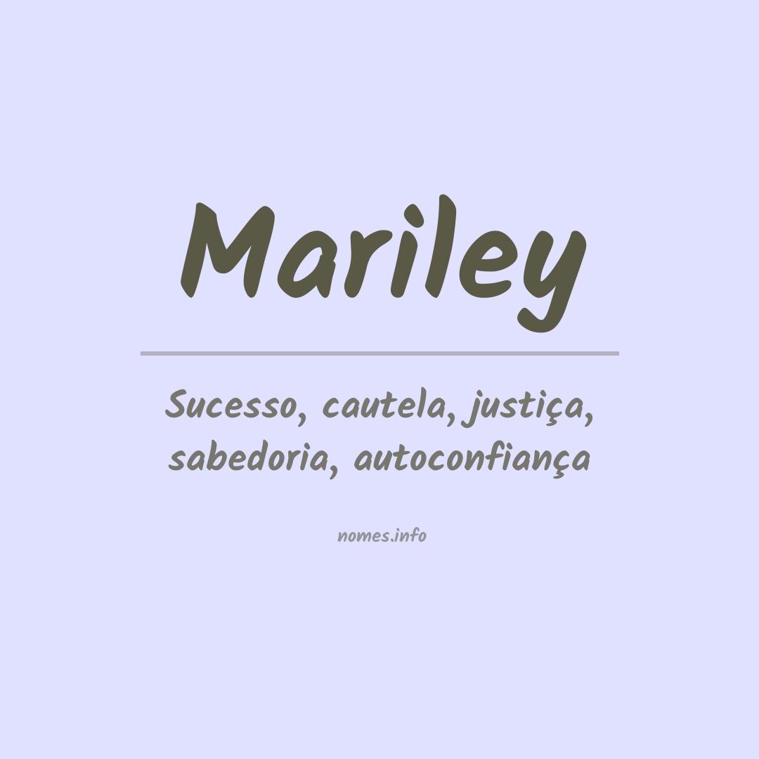 Significado do nome Mariley