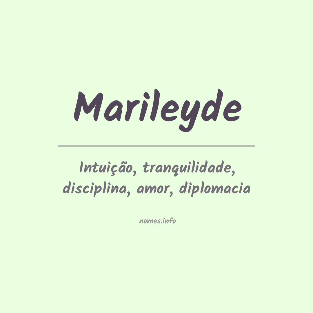 Significado do nome Marileyde