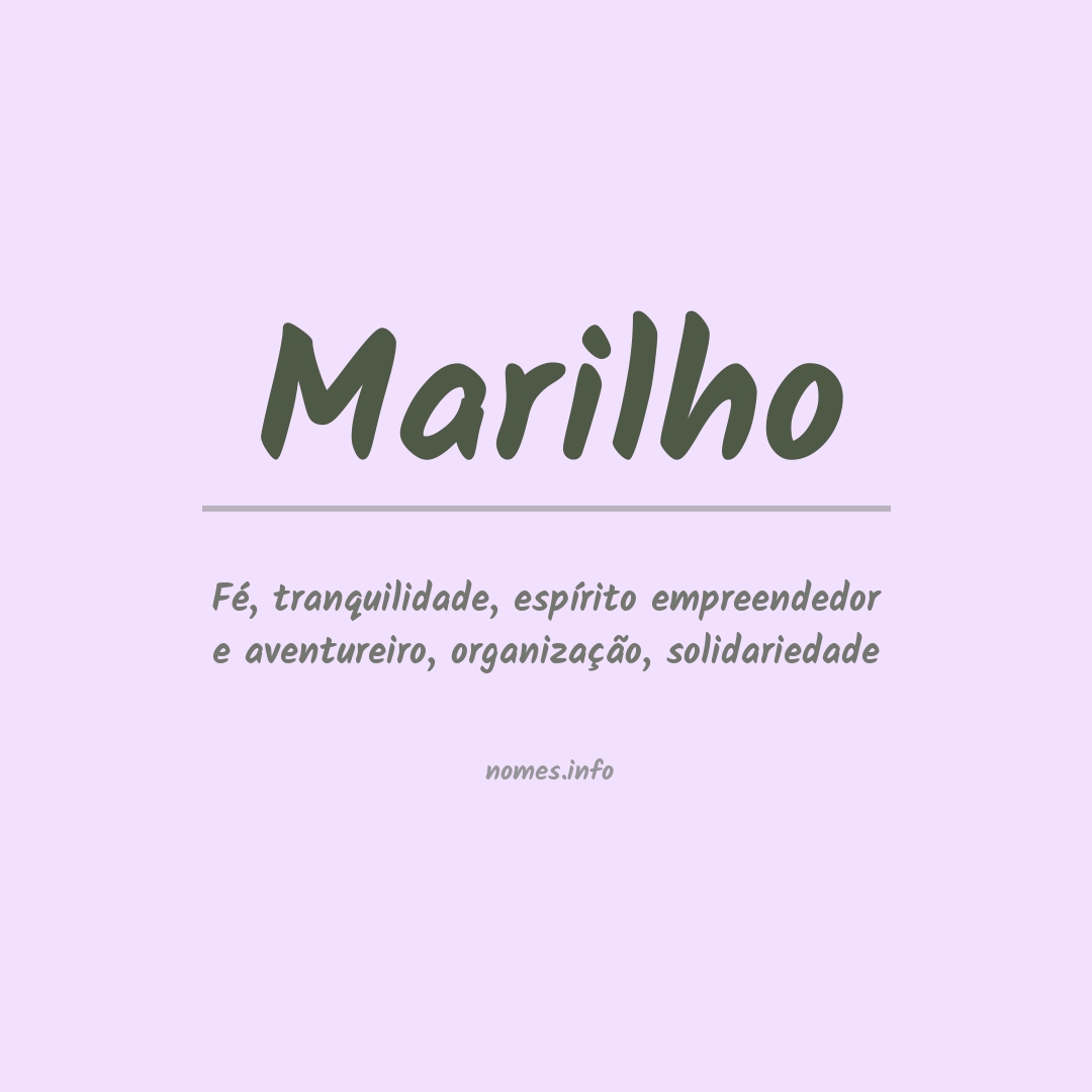 Significado do nome Marilho