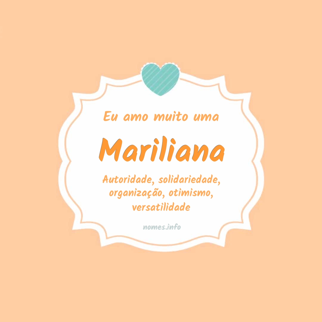 Eu amo muito Mariliana