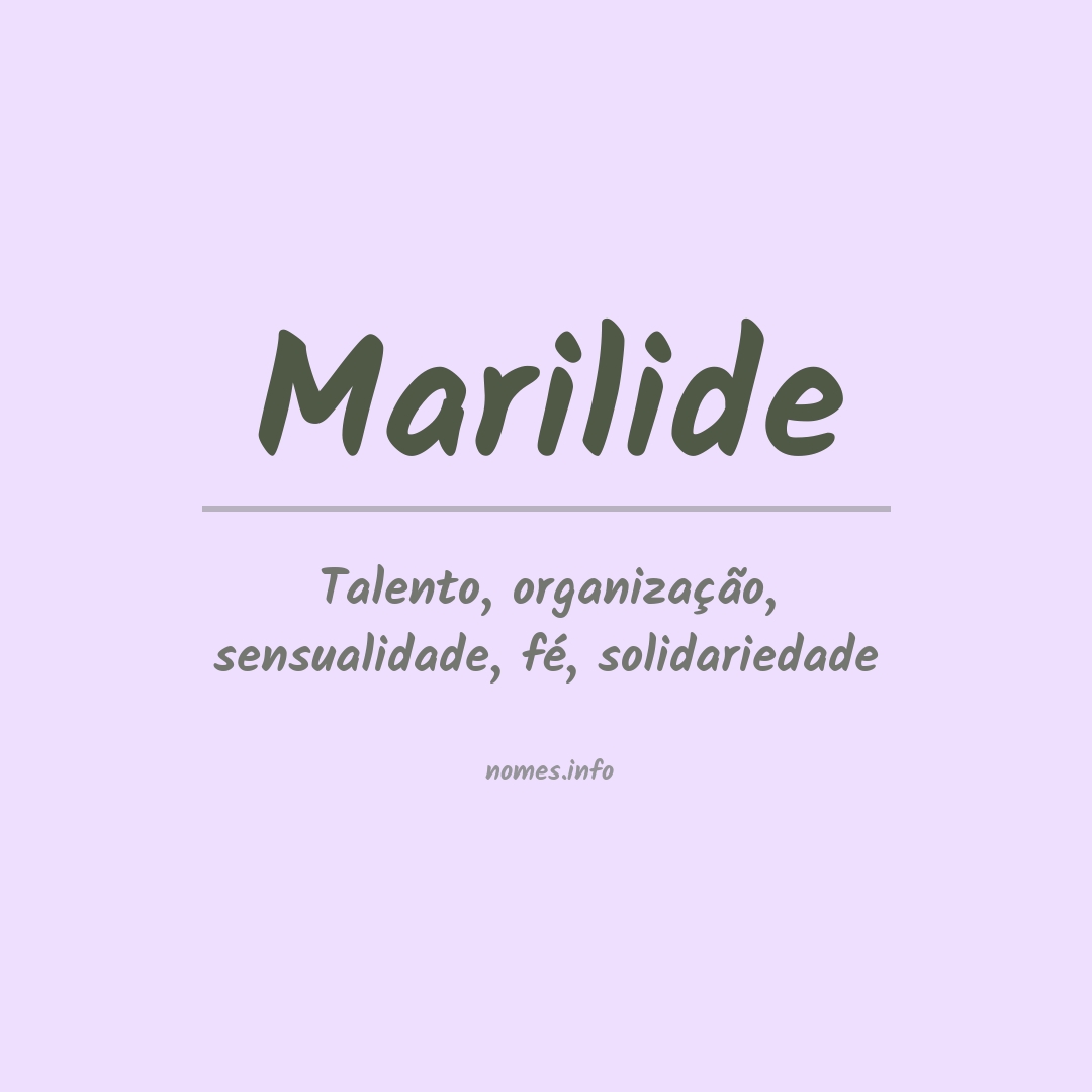 Significado do nome Marilide