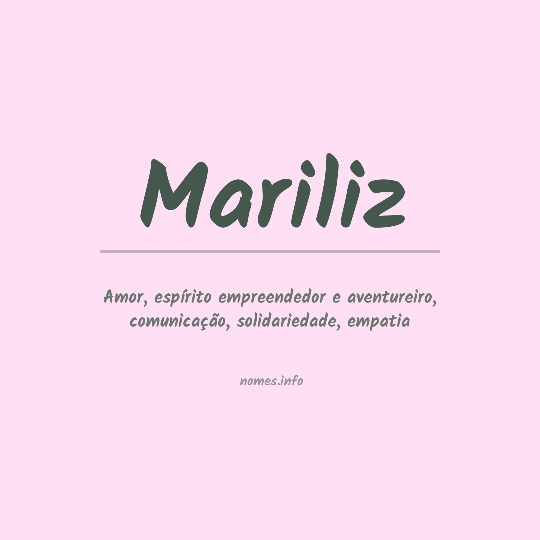 Significado do nome Mariliz