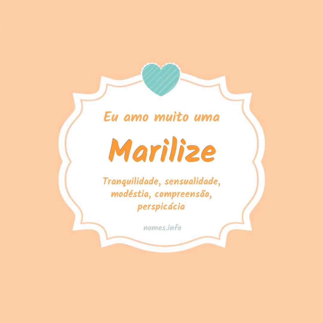 Eu amo muito Marilize