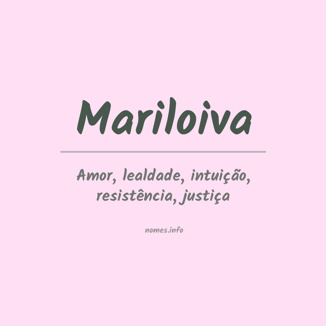 Significado do nome Mariloiva